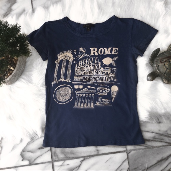 J. Crew Tops - 2/$25! J. Crew Ancient Rome Graphic Blue T-Shirt